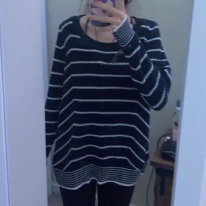 striped oversized sweater